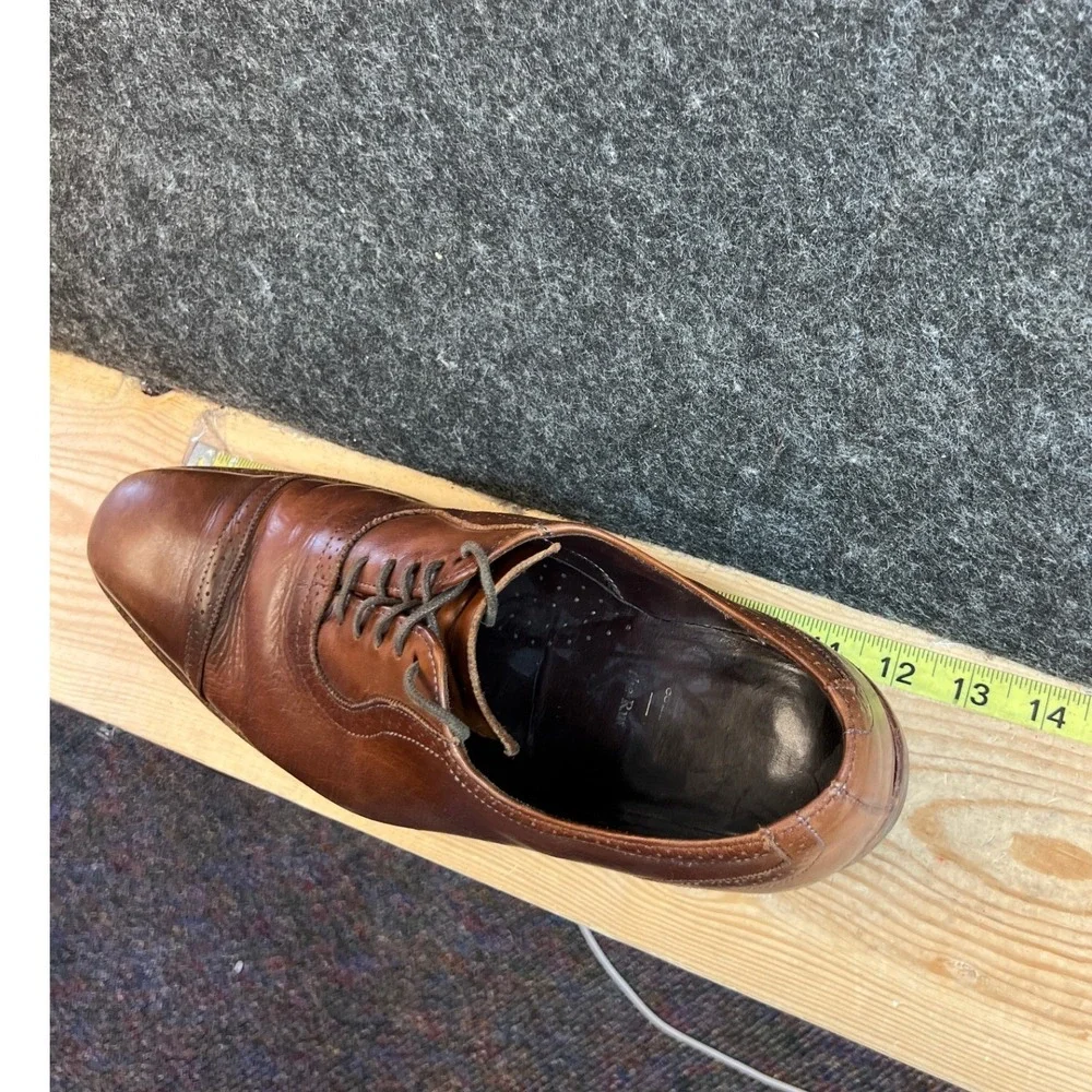 Allen Edmonds Rutledge Brown Leather Cap Toe Oxford Dress Shoes Mens 11 Brogue